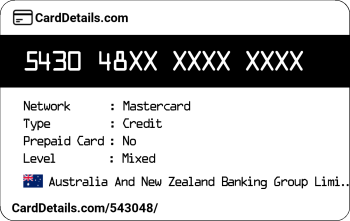Card Details: 543048