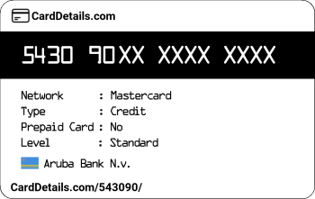 Card Details: 543090