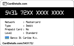 Card Details: 543172