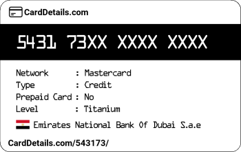 Card Details: 543173