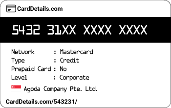 Card Details: 543231