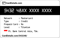 Card Details: 543248