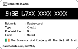 Card Details: 543267