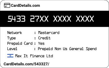 Card Details: 543327
