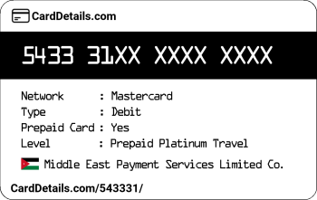Card Details: 543331