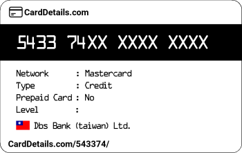 Card Details: 543374