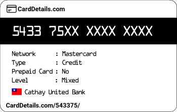 Card Details: 543375