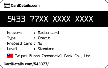 Card Details: 543377