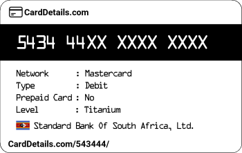 Card Details: 543444