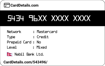 Card Details: 543496