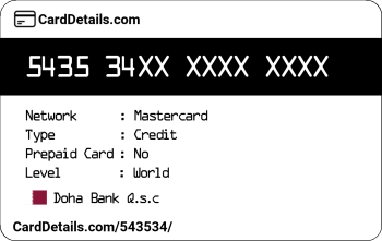 Card Details: 543534