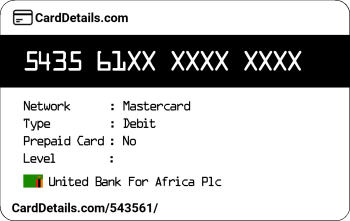 Card Details: 543561
