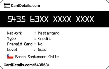 Card Details: 543563
