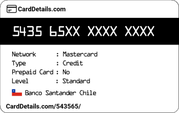 Card Details: 543565