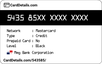 Card Details: 543585