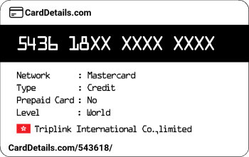 Card Details: 543618