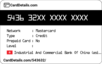 Card Details: 543632