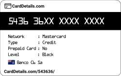 Card Details: 543636