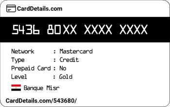 Card Details: 543680
