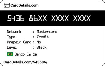 Card Details: 543686