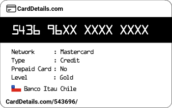 Card Details: 543696