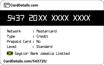 Card Details: 543720