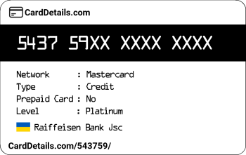 Card Details: 543759