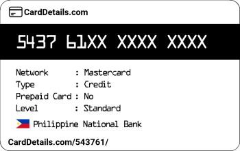 Card Details: 543761