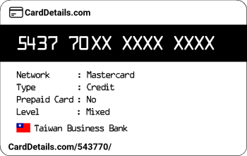 Card Details: 543770