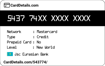 Card Details: 543774