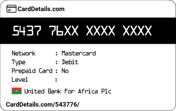 Card Details: 543776