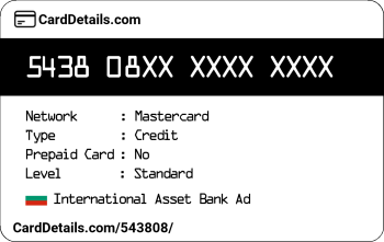 Card Details: 543808
