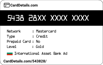 Card Details: 543828