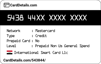 Card Details: 543844