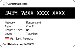 Card Details: 543972