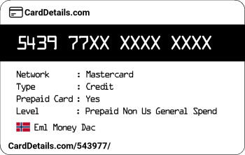 Card Details: 543977
