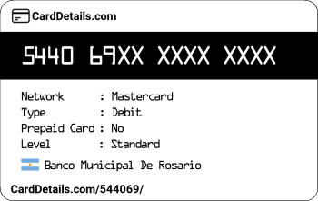 Card Details: 544069