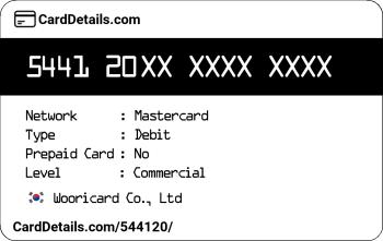 Card Details: 544120
