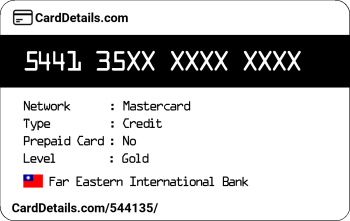 Card Details: 544135