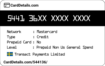 Card Details: 544136