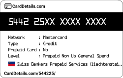Card Details: 544225
