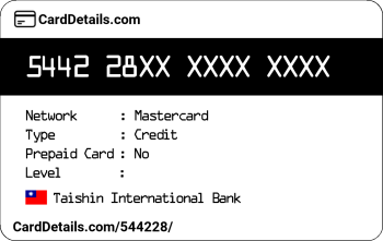 Card Details: 544228