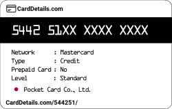 Card Details: 544251