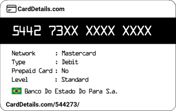 Card Details: 544273