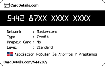 Card Details: 544287