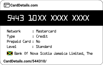 Card Details: 544310