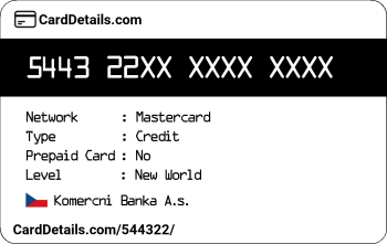 Card Details: 544322