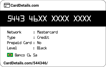Card Details: 544346