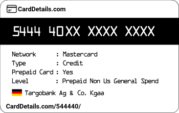 Card Details: 544440