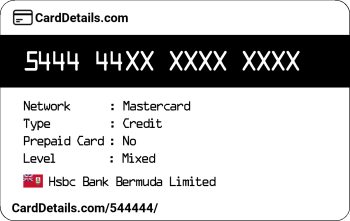 Card Details: 544444